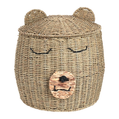 Mini Home - El Corte Inglés - Cesto De Fibra Natural Oso Marrón