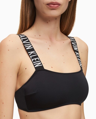 Calvin Klein - Top De Bikini Liso Con Tirantes Elásticos