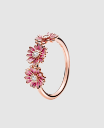 PANDORA - Anillo Rose Trío De Margaritas Rosas Con Esmalte Y Circonitas precio