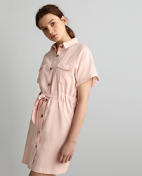 Fórmula Joven - Vestido Camisero Con Lazada en oferta