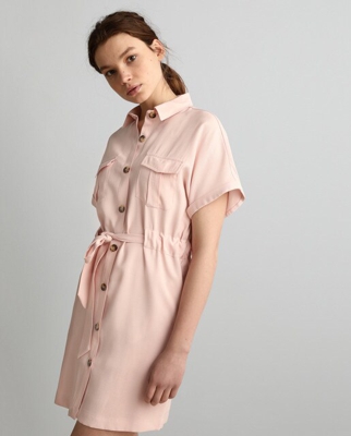 Fórmula Joven - Vestido Camisero Con Lazada