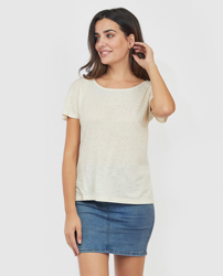 Vero Moda - Camiseta Manga Corta De Mujer Con Escote Trasero en oferta