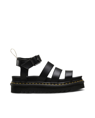 Dr. Martens - Sandalias De Plataforma De Mujer De Piel Vegana En Color Negro