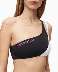 Calvin Klein - Top De Bikini Asimétrico Bicolor precio