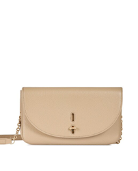 Furla - Bandolera Pequeña De Mujer Net En Beige Con Solapa en oferta