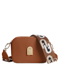 Furla - Bandolera Mini De Mujer Sleek De Piel En Camel Con Aplique De La Marca precio