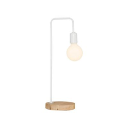 Lámpara de Mesa Homemania Valetta Blanco, Nogal, 17x20x52 cm precio