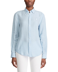 Polo Ralph Lauren - Camisa De Mujer De Lino Manga Larga características