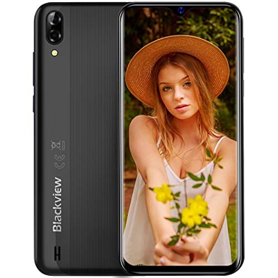 Blackview A60 Moviles 2020, Smartphone Libres (15.7cm) 19.2:9 HD Display, Cámara 13MP+5MP, 4080mAh Batería Telefono, 16GB ROM + 128GB TF Ampliable Dua
