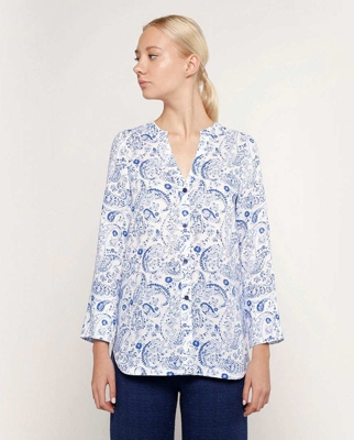 Mirto - Camisola De Lino De Mujer Estampada