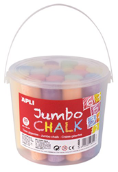 APLI - Caja tiza jumbo redonda, colores surtidos, 20 uds en oferta