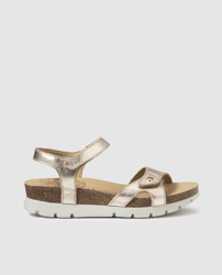 Panama Jack - Sandalias De Cuña De Mujer De Piel En Color Oro características