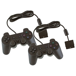 2x mando Dos mandos con cable compatible con Play Station 2 PS2/ PS One/PSII en oferta