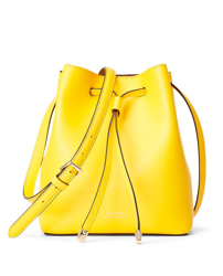 Lauren Ralph Lauren - Bolso Saco Mini Debby De Piel Vacuna En Amarillo Con Asa Larga Regulable precio