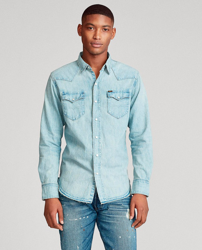 Polo Ralph Lauren - Camisa Vaquera De Hombre Regular Azul a un precio más  barato - Shoptize