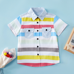 bebé / colorblock camisa rayada muchacho del niño precio