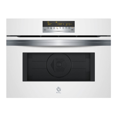 Balay - Horno Compacto Serie Cristal 3CW5179B0 Con Microondas Cristal blanco