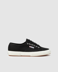 Superga - Zapatillas De Lona De Hombre De Color Negro Con Cierre De Cordones características