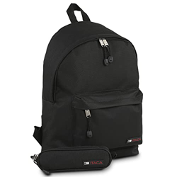 Mochila De Instituto con Estuche Portatodo De Regalo negro UNIQUE en oferta