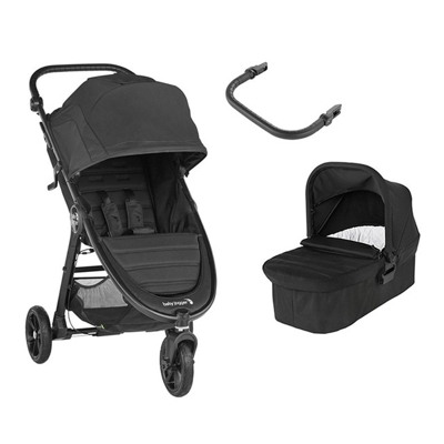 Baby Jogger - Coche De Paseo Dúo City Mini GT2 (Capazo + Barra) Jet Negro