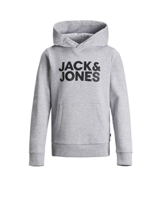 Jack & Jones - Sudadera De Niño En Gris Con Capucha