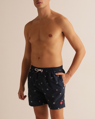 HKT By HACKETT - Bañador Bermuda De Hombre Estampado Azul Marino