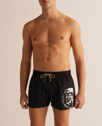 Diesel - Bañador Bermuda De Hombre Liso Negro características