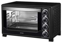 Horno eléctrico sobremesa convección 32L acero Inox. asador pollo temporizador 1600W MPE-05/T negro UNIQUE en oferta