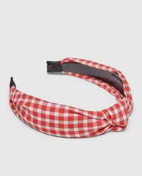 Siena - Diadema Con Estampado Vichy En Rojo características
