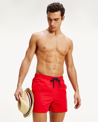 Tommy Jeans - Bañador Bermuda De Hombre Liso Rojo