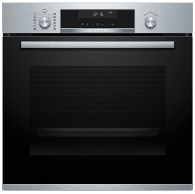 Bosch - Horno Pirolítico HBB578BS6 Con Carro Extraíble Cristal negro/inox