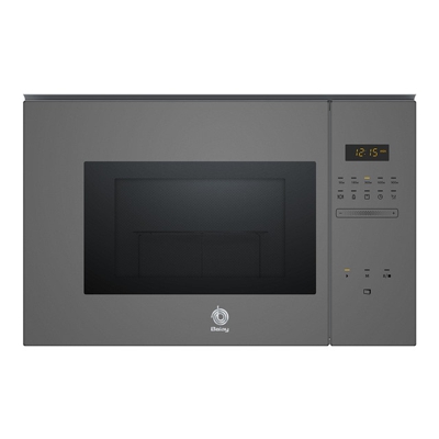Balay - Microondas Integrable Serie Cristal 3CG5175A0 Con Capacidad De 25 Litros Y Grill Cristal gris antracita