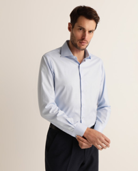 Rushmore - Camisa De Hombre Regular Celeste características