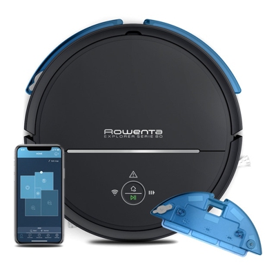 Rowenta - Robot Aspirador RR7755WH Explorer Serie 80 Animal Care + Connect
