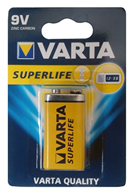 20x VARTA SUPERLIFE Batterie 9V Block 6F22 Zinkchlorid • ideal für Rauchmelder