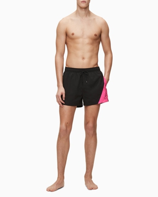 Calvin Klein - Bañador Bermuda De Hombre Liso Negro