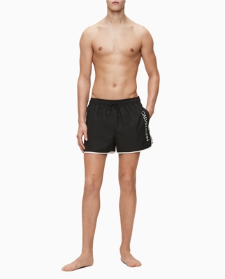 Calvin Klein - Bañador Bermuda De Hombre Liso Negro