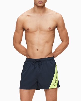 Calvin Klein - Bañador Bermuda De Hombre Liso Azul Marino