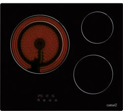 Cata - Placa Vitrocerámica TD 6003 BK Con 3 Zonas High Light Negro precio