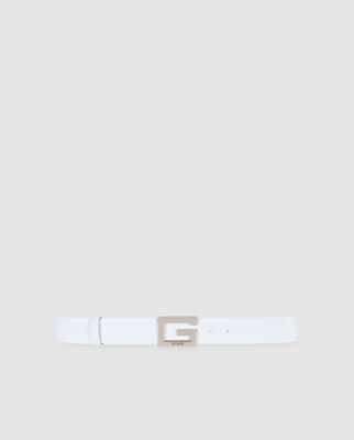 Guess - Cinturón De Mujer En Blanco Con Hebilla G