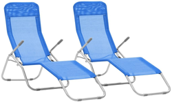 VidaXL Tumbonas plegables textileno (blue) 44337 características