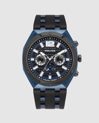 Police - Reloj De Hombre Kediri 15995JSBLU-03P De Silicona Azul Y Negro