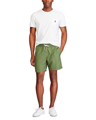 Polo Ralph Lauren - Bañador Bermuda De Hombre Liso Verde