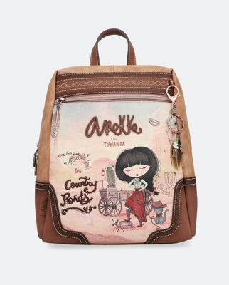 ANEKKE - Mochila De Mujer Arizona Multicolor Con Estampado De La Marca