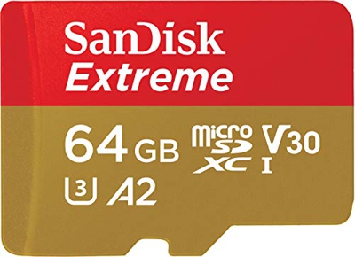 SanDisk Extreme 64GB Class 10 MicroSDXC Memory Card - SDSQXA2-064G-GN6MA