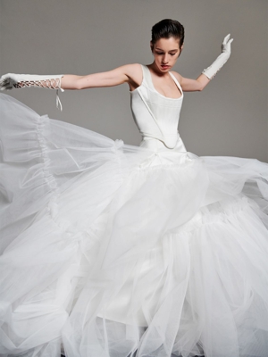 Vivienne Westwood | Donna Gonna In Tulle Multistrato Bianco 10