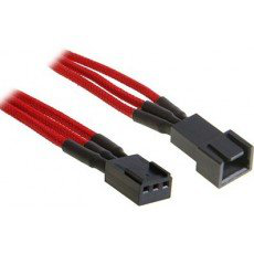 BitFenix 3-Pin 60cm Sleeved Negro/Rojo - Alargador precio