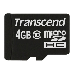 Transcend microSDHC 4 GB Clase 10 (TS4GUSDC10) características