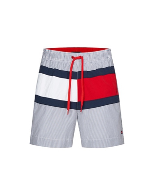 Tommy Hilfiger - Bañador Bermuda De Hombre Estampado Azul