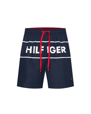 Tommy Hilfiger - Bañador Bermuda De Hombre Liso Azul